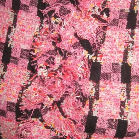 Moschino HOUNDTOOTH TWEED Jacket + Dress PINK 4 Dynasty Fallon Carrington 2 Piec - Picture 12 of 14